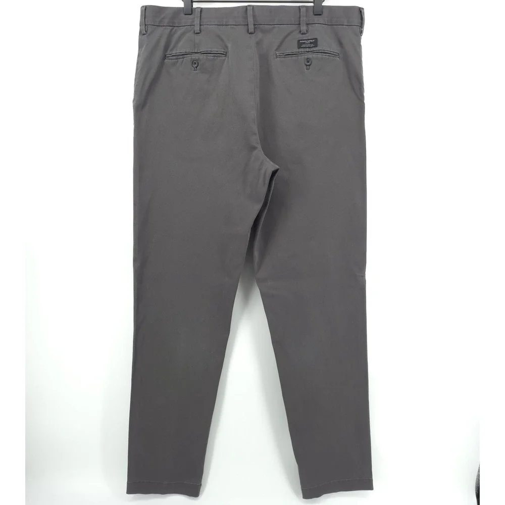 Banana Republic Mens Chinos Mason Athletic Tapered 38x36 Gray Stretch Pants